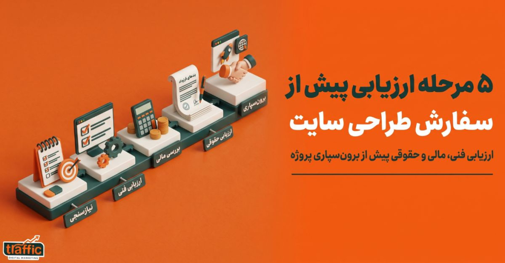 مراحل پنجگانه ارزیابی فنی، مالی و حقوقی پیش از برونسپاری پروژه طراحی وبسایت