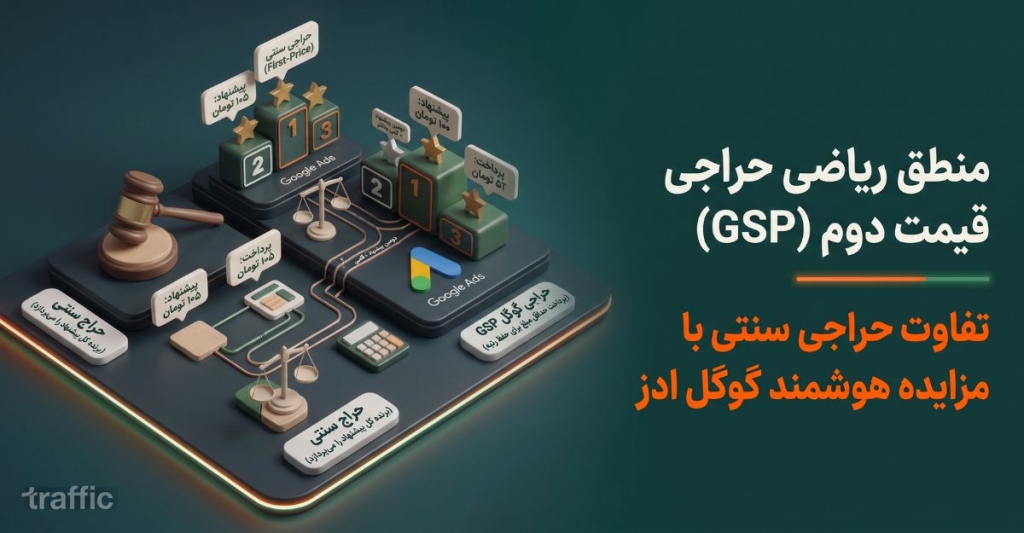 منطق ریاضی حراجی قیمت دوم تعمیمیافته (GSP) در برابر حراجی سنتی